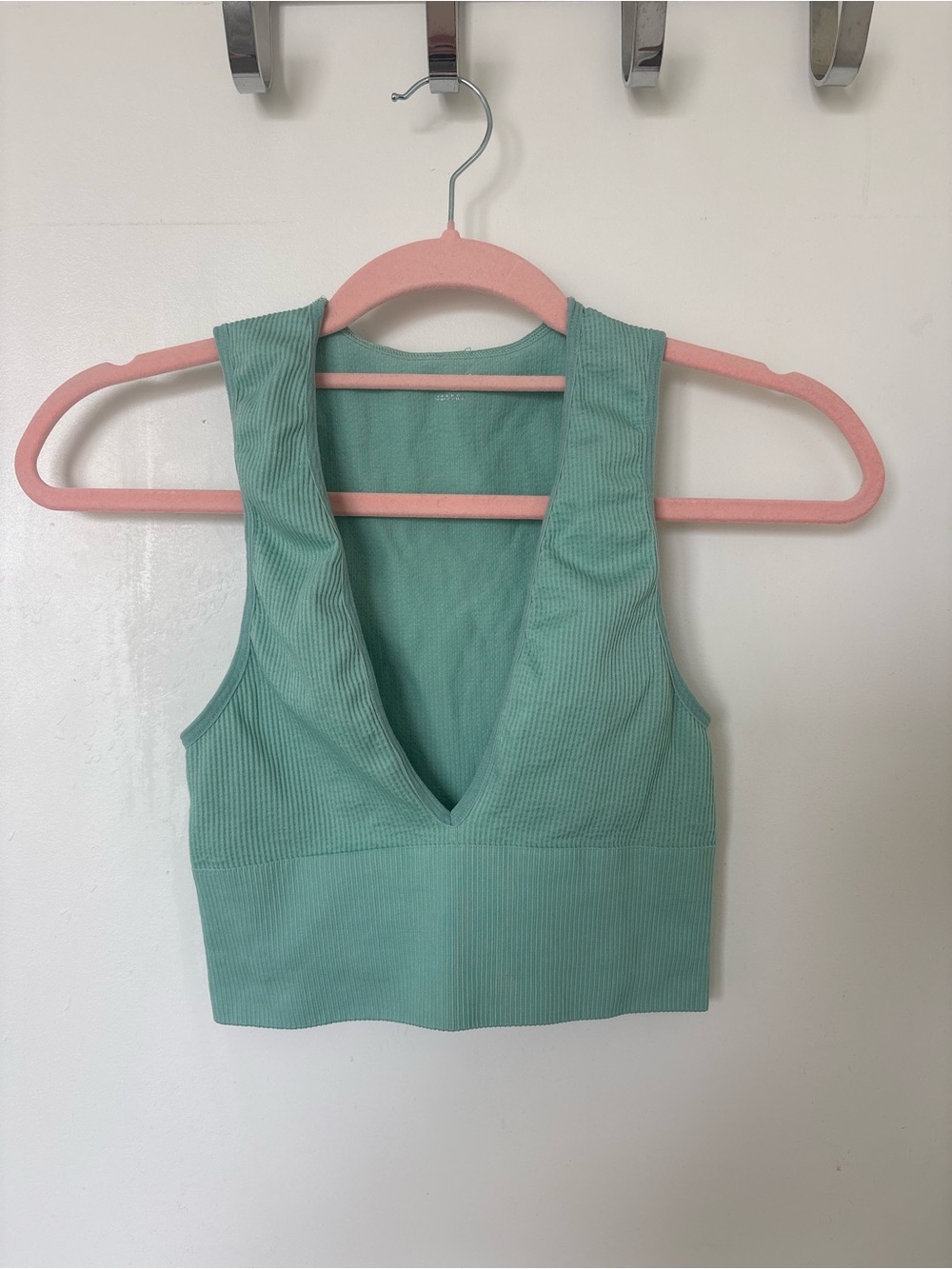 Ribbed Plunge V-Neck Crop Tank Top - Out From Under | Urban Outfitters